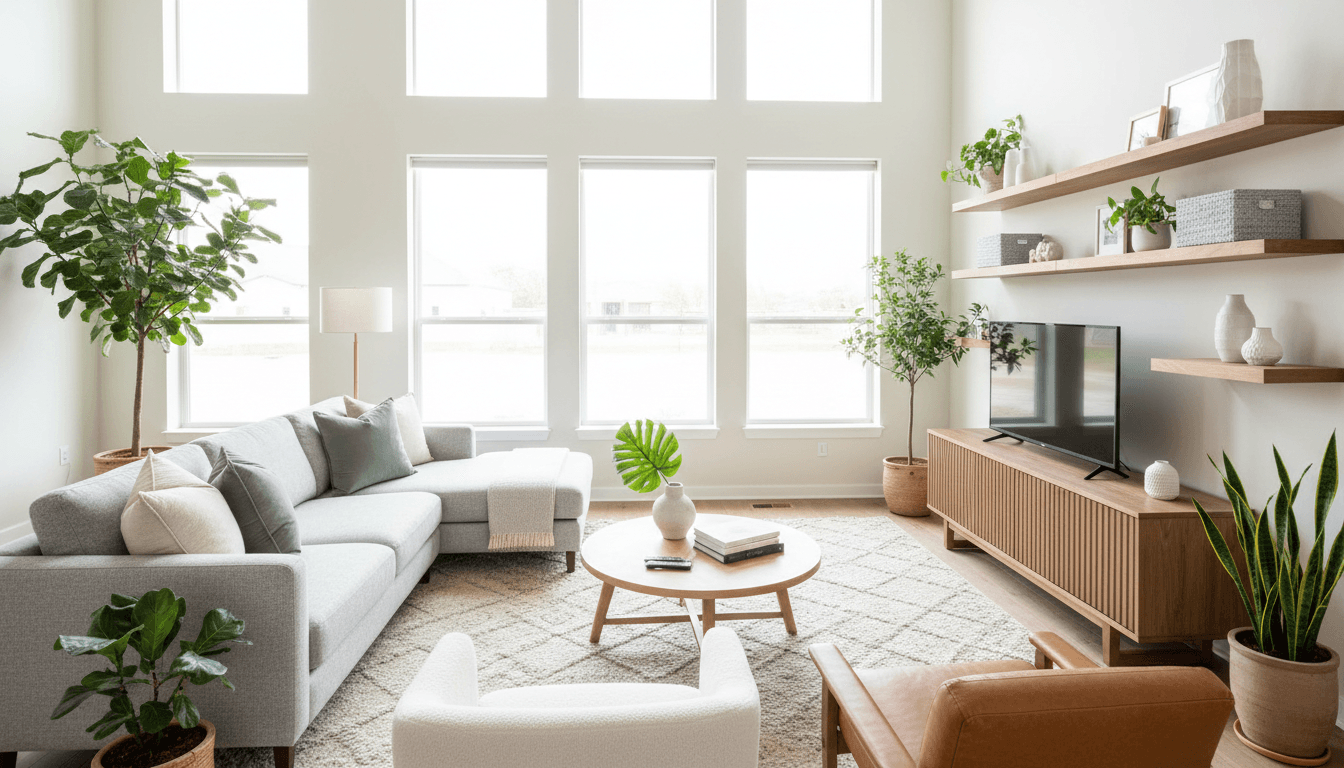 Comfortable furniture arrangement in staged retirement living lounge area